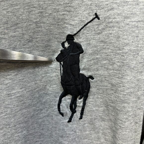 Polo Ralph Lauren Number 3 Gray Large Horse T-Shirt Men's Sz L - Picture 4 of 4